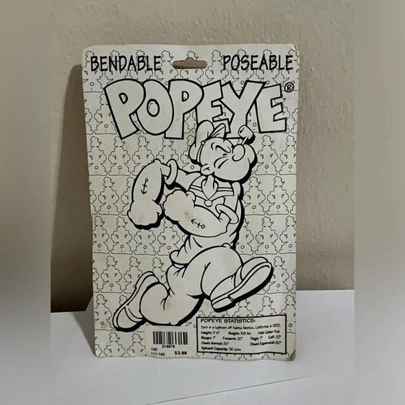 1993 Vintage Bendable Poseable Popeye - Picture 3 of 7
